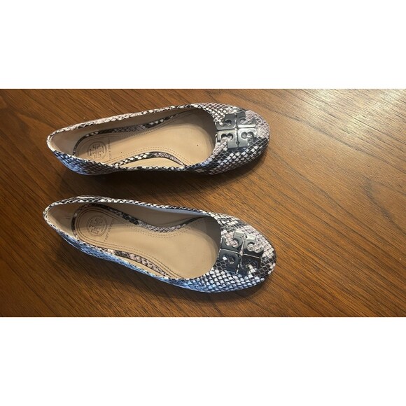 Tory Burch Women's Snakeskin Leather Ballet Shoes Size 6 - Picture 3 of 10